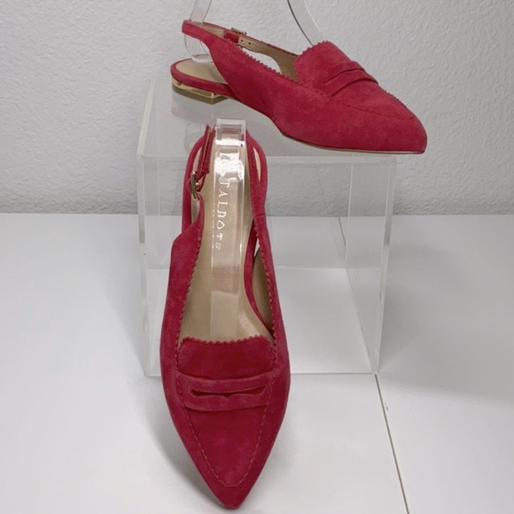 Talbots Shoes - Talbot’s Red Poppy Suede Slingback Flats Size: 5